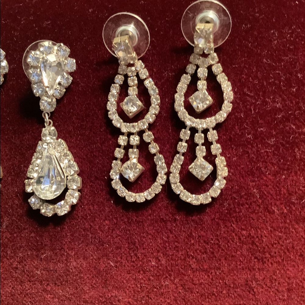 Glamorous Rhinestone Earrings - Picture 4 of 4